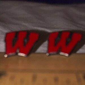 University of Wisconsin - Madison vintage earrings GO BADGERS!